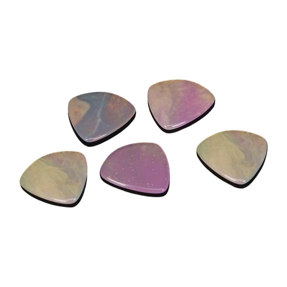 5 Pack Professional Elastic Guitar Picks Bass Plectrum Resin Texture Suitable for Speed Precisions Enhancing Playability