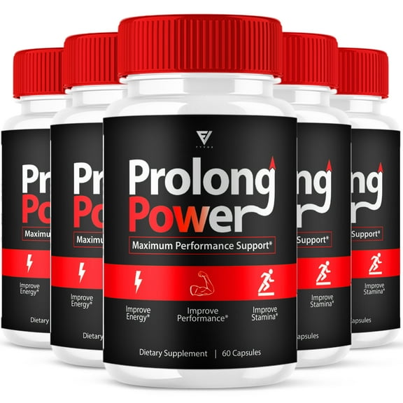 (5 Pack) Prolong Power Supplement, Prolong Power Capsules for Daily High Drive, Prolong Power Review (300 Capsules)