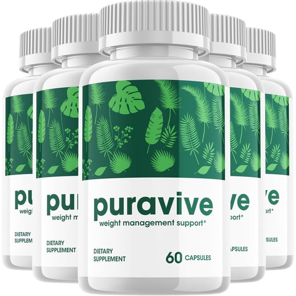 5 Pack Puravive Extra Strength Pills - Official - Keto Puravive Advanced Formula Raspberry Ketone Dietary Support Supplement PureViva Men Women 300 Capsules