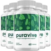 5 Pack Puravive Extra Strength Pills - Official - Keto Puravive Advanced Formula Raspberry Ketone Dietary Support Supplement PureViva Men Women 300 Capsules