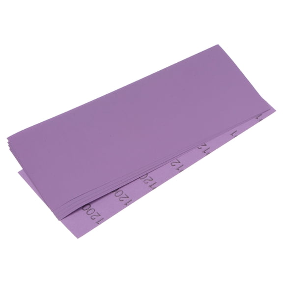 5 Pack Purple Sanding Sheets 1200 Grit 9" x 3.7" Aluminum Oxide Sandpapers Wet Dry Polish