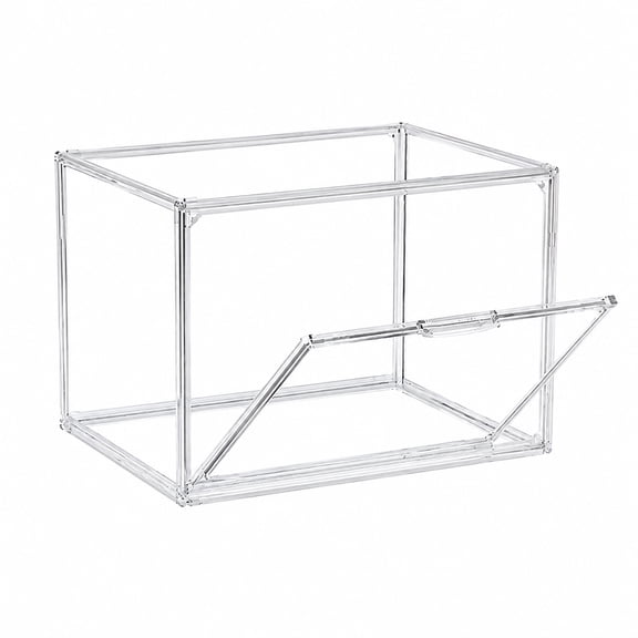 5 Pack Purse Organizer for Closet, Handbag Storage Organizer Stackable Display Case with Magnetic Door, Closet Storage Bins for Handbag, Purse, Backpack, Collectibles, White