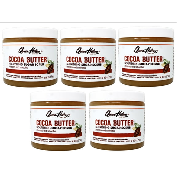 5 Pack - Queen Helene Nourishing Cocoa Butter Sugar Scrub, Hydrates and Smooths, 20 Ounce