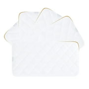 5 Pack Quilted Waterproof Changing pad Liners 13'' X 27'' Thicker Ultra Soft Breathable Mat, Washable Reusable Pad Liners