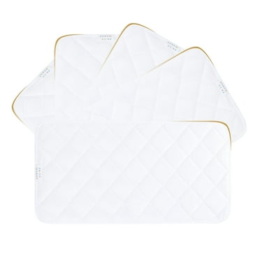 5 Pack Quilted Waterproof Changing pad Liners 13'' X 27'' Thicker Ultra Soft Breathable Mat, Washable Reusable Pad Liners