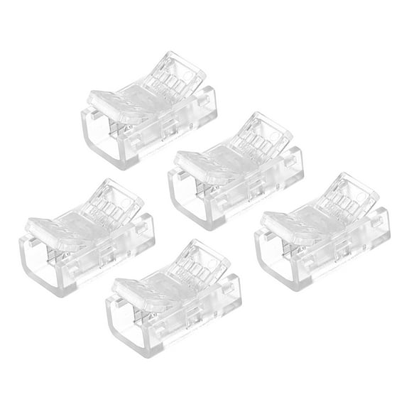 5 Pack RGB LED Light Strip Connectors LED Adapter Connectors (4 Pin, 8mm)
