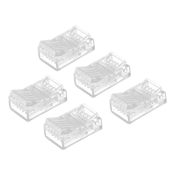 5 Pack RGB LED Light Strip Connectors LED Adapter Connectors (5 Pin, 10mm)