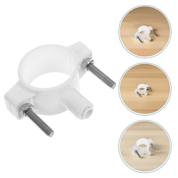 Supvox 5Pcs Quick Connect Drain Saddle Valve Clamp for Under Sink Water Filter System White