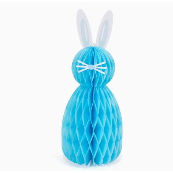 5 Pack Rabbit Honeycomb Ball Ornaments - Eco-Friendly Easter Party Decorations for Kids