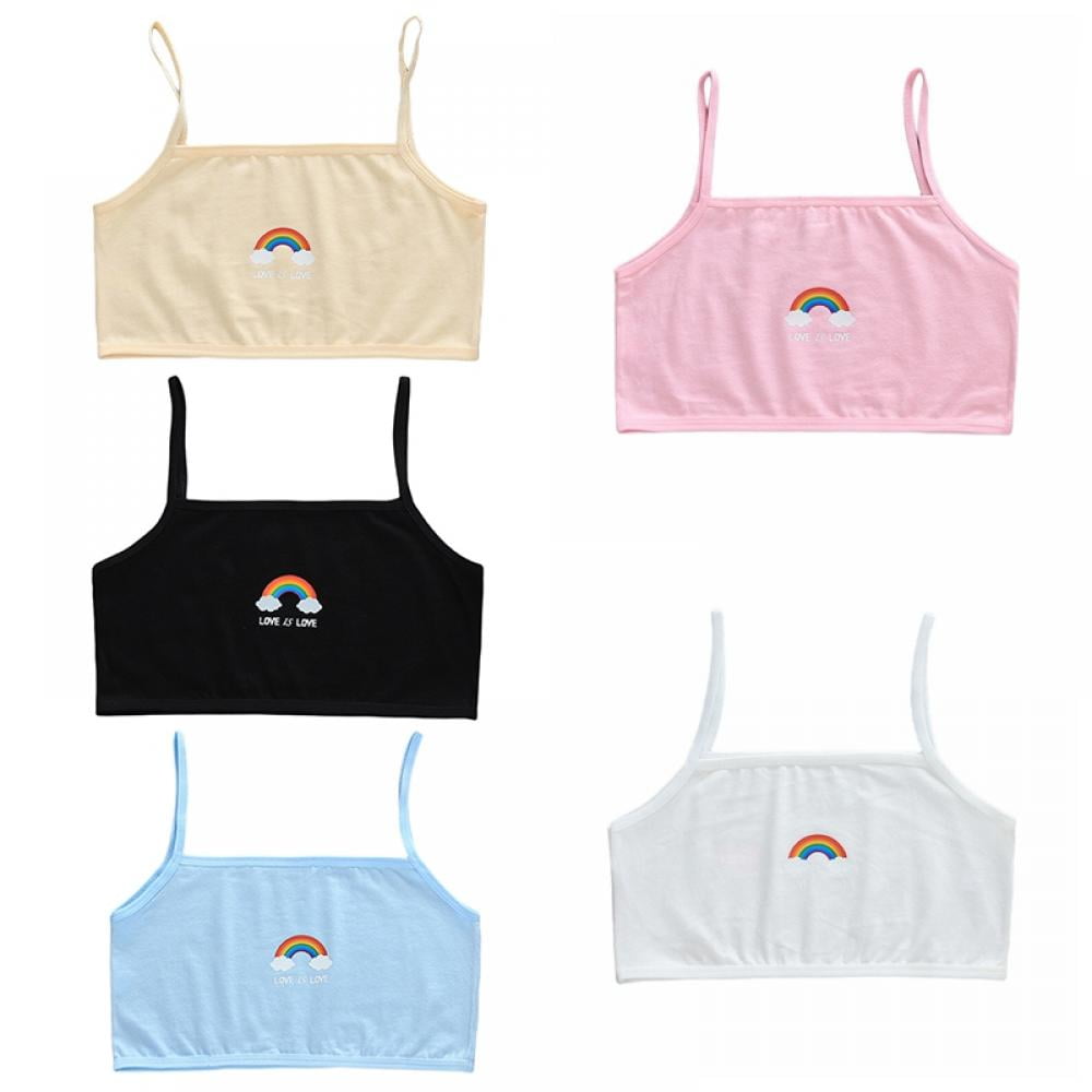 Buy DEENAGER Sports Bra For Girls (10-12 YEARS) LIGHT MULTICOLORED PACK OF  5 Online In India At Discounted Prices