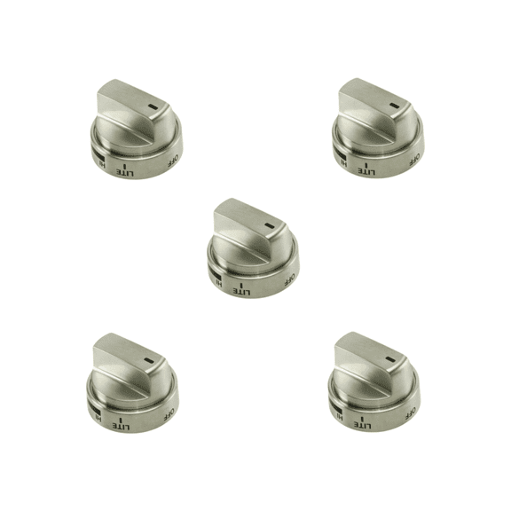 5-Pack Range Burner Knobs, Compatible with LG Kenmore AEZ73453509, AEZ72909008