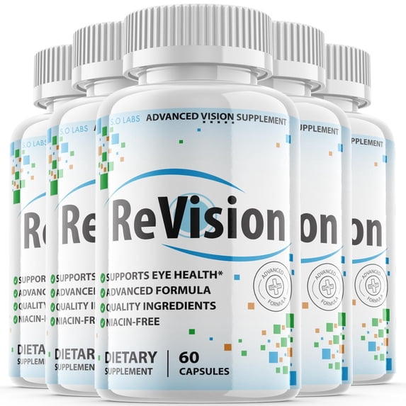 (5 Pack) ReVision - New Advanced Revolutionary Eye Health Formula - Supports Healthy Vision - Supplement for Eyes Sight - 300 Capsules