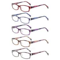 5 Pack Reading Glasses for Men and Women Blue Light Blocking Readers Fashion Computer Eyeglasses
