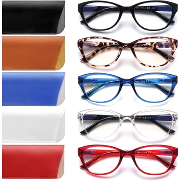 VOOGLAM Square Blue Light Blocking Glasses - Orange & Checkered Acetate Frame For Women