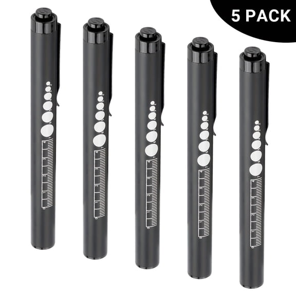5 Pack Rechargeable 2 In 1 LED Pen Lights, Outdoor Pocket Flashlight, LED Mini Pocket Pen Light with Clip for Inspection, Emergency, Everyday Carry and Other Function Black Or Silver