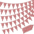 Car Racing Triangle Flags 5 Pack Red and White Striped Pennant Banner Flags Carnival Circus ...