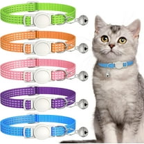 5 Pack Reflective-Breakaway Cat Collars with Bells,Adjustable Small Cat Collar,Ideal for Girl Cats Male Cats Kittens Puppies,Pet Supplies Stuff Accessories 7.9" - 13"