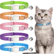 5 Pack Reflective-Breakaway Cat Collars with Bells,Adjustable Small Cat Collar,Ideal for Girl Cats Male Cats Kittens Puppies,Pet Supplies Stuff Accessories 7.9" - 13" 5 Classic Colors