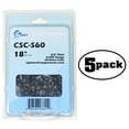 thumbnail image 1 of 5 Pack Replacement 18-Inch Semi Chisel Chainsaw Chain for Troy-Bilt TB4218 Chainsaw - (18 inch, 3/8" Pitch, 0.050" Gauge, 60 Drive Links), 1 of 2