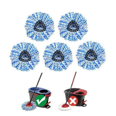 [5 Pack]Spin Mop Replace Head, RinseClea Spin Mop Head Replacement, Universal Microfiber Replacement Mop Heads, Machine Washable, Deep Cleaning and Easy-to-Replace