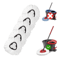 thumbnail image 1 of [5 Pack]Replacement Spin Mop Head,Universal Refill Microfiber Mop Heads 100% Microfiber,Spin Deep Cleaning Machine Washable and Easy-to-Replace,Replacement Mop Head(White), 1 of 7