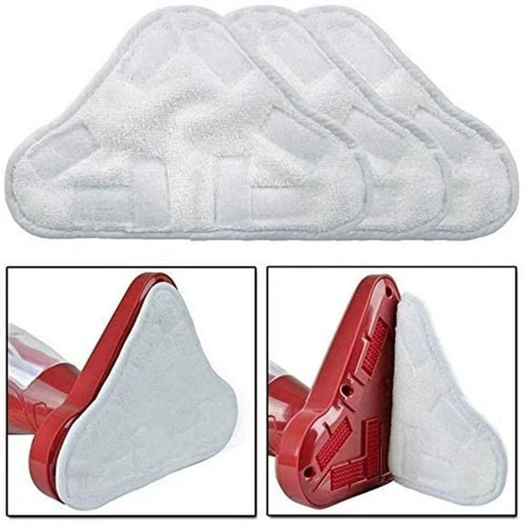 5 Pack Replacement Steam Mop Pads – Microfiber Cloth for X5 Triangle Tow, Washable Reusable Floor Cleaning Accessories, Quick Attachment,White - One Size