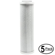 5-Pack Replacement for Vitapur VRO-3 Activated Carbon Block Filter - Universal 10 inch Filter for Vitapur 3-Stage Reverse Osmosis System - Denali Pure Brand