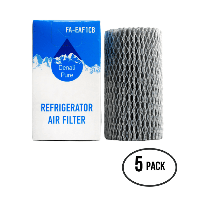 5-Pack Replacement for Frigidaire GLHS69EHPB0 Refrigerator Air Filter -  Compatible with Frigidaire EAF1CB, 46-9917 Fridge Air Filter 