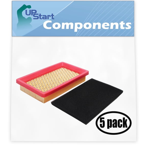 5-Pack Replacement for Troy-Bilt 12AI83K1066 (2008) Lawn Mower Air Filter and Pre Cleaner - Compatible with Troy-Bilt 1408301-S1 Filter & Pre-Filter
