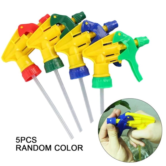 5 Pack Resistant Trigger Sprayer Nozzle Heads for Standard Spray Bottles Plastic Replacement Sprayer Heads Durable Fit