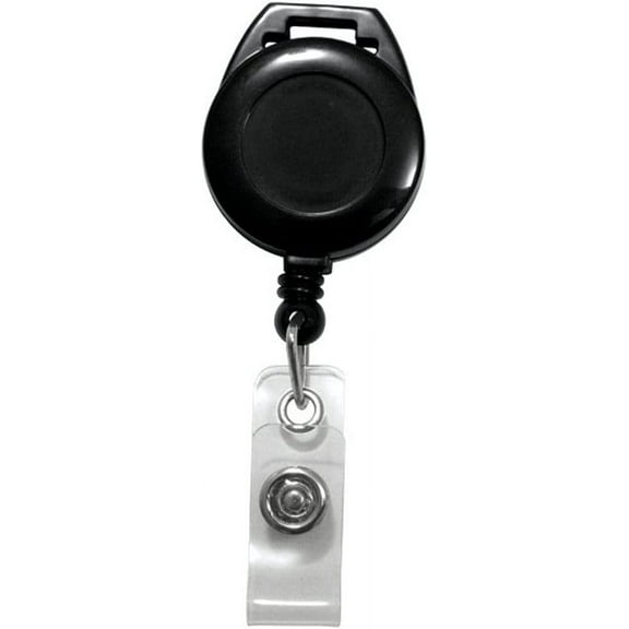 5 Pack - Retractable Badge Reel with Lanyard Attachment Slot -Attach Your Neck Chain, Metal Hook, Key Ring or Strap Clip Through Top Slot for Extendable Badge or Keycard Access by Specialist ID