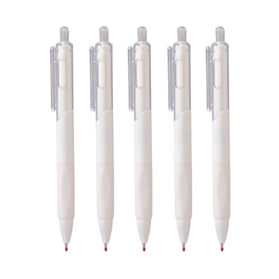 5 Pack Retractable Gel Pens – 0.5mm Black Fine Point Smooth Writing Pens for Journaling, Note Taking, Office & Campus, Cute Bulk Stationery Gift Set, 2ml