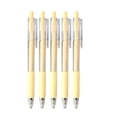 thumbnail image 1 of 5 Pack Retractable Gel Pens, Yellow Barrel, Medium Point (0.5mm), Yellow Gel Ink Pens for Home, Office, Journaling, Writing, Note-Taking, Teacher Supplies, 1 of 7