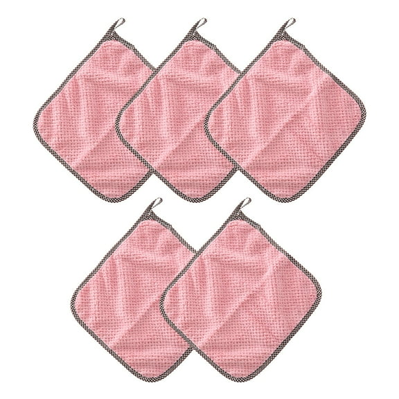 5 Pack Reusable Dish Cloths, Quick Dry Dish Towels for Kitchen Cleaning, Multi-Purpose Cleaning Rags for Dishes, Countertops, Non-Scratch