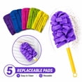 thumbnail image 1 of 5 Pack Reusable Duster Pads, Washable Microfiber Dusting Cloths for Cleaning Home, Car, Pet, Furniture, Fans, Blinds, 1 of 9