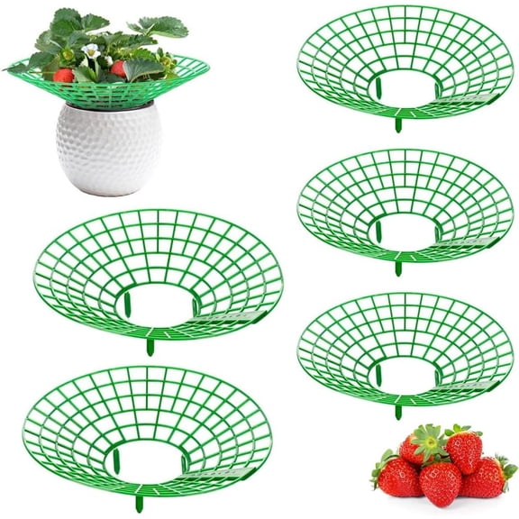 5-Pack Reusable Strawberry Plant Support Waterproof Garden Growing Frame, Strawberry Protector for Garden, Strawberry Trellis for Flower & Fruit PlantingC
