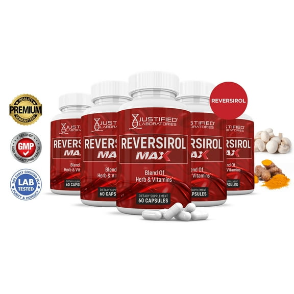 (5 Pack) Reversirol Max Advanced Formula 1295MG 300 Capsules