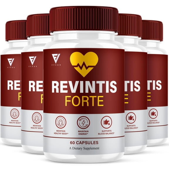 (5 Pack) Revintis Forte Supplement for Blood Support, RevintisForte Pills (300 Capsules)