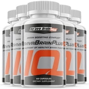 5 Pack Reviva Brain Plus IQ Rejuva - Dietary Supplement for Focus, Memory, Clarity, Energy - Advanced Cognitive Support Formula for Maximum Strength - 300 Capsules