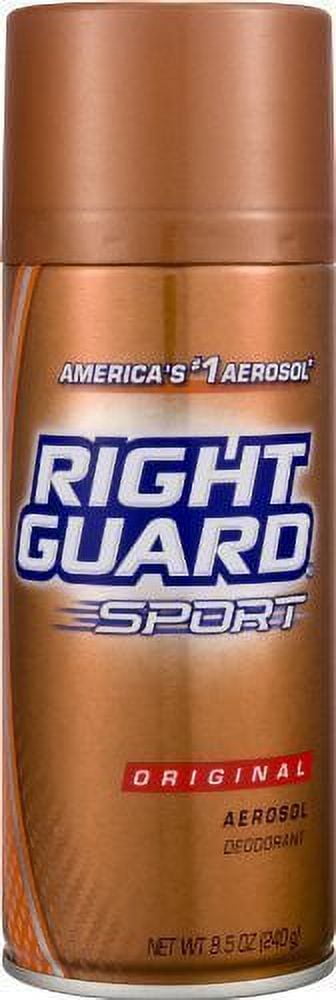 5 Pack Right Guard Sport Original Deodorant Aerosol 8.5 Oz Each