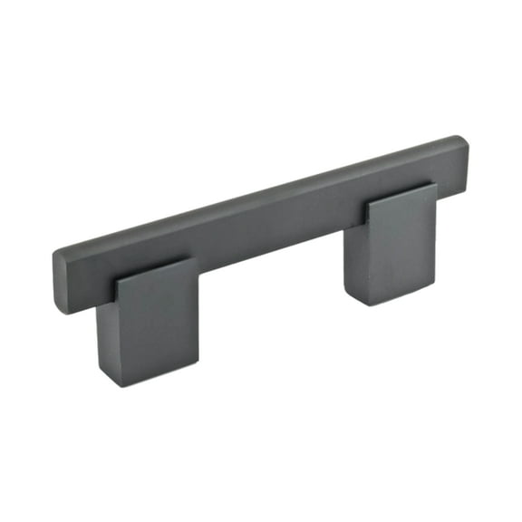 5 Pack Rok Bridge Style Pull Handle Black 7-9/16" Centers, 8-13/16" Length