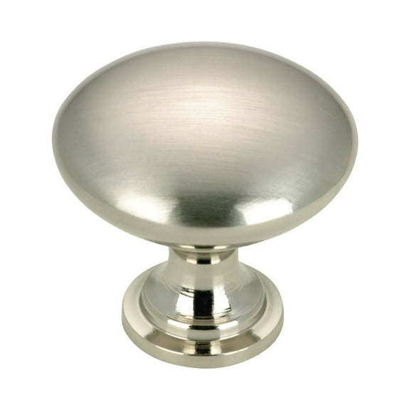 5 Pack Rok Hardware Contemporary Metal Knob, Brushed Nickel, 1-3/16" Diameter