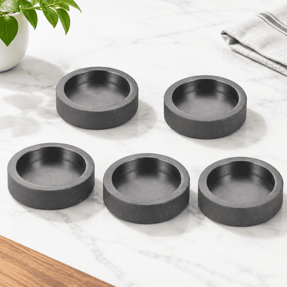 5 Pack Round Graphite Ingot Mold Set For Non-Ferrous Metal Casting