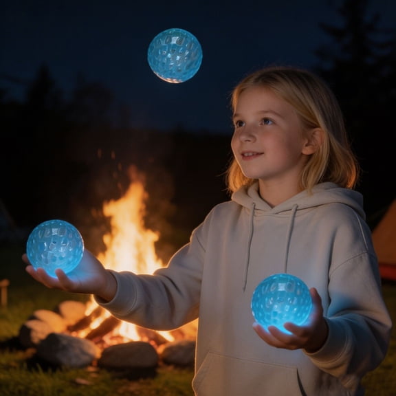 5 Pack Rubber Luminous Juggling Ball Light In The Dark Juggling Ball Ideal For Party Game Relief Hand Eye Coordination Practice For Beginners And Professionals for Christmas Day Gifts