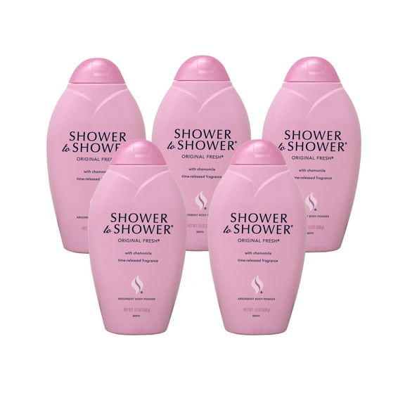 5 Pack - SHOWER TO SHOWER Body Powder Original Fresh 13 oz Each