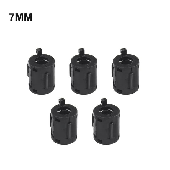 5 Pack for SNAP-ON Ferrite Choke for RFI for EMI Noise Suppression on Cables, Double-Bayonet Shielded Ring Filter to Enhance Signal Transmission and Audio Video Quality for Electronics(7mm)