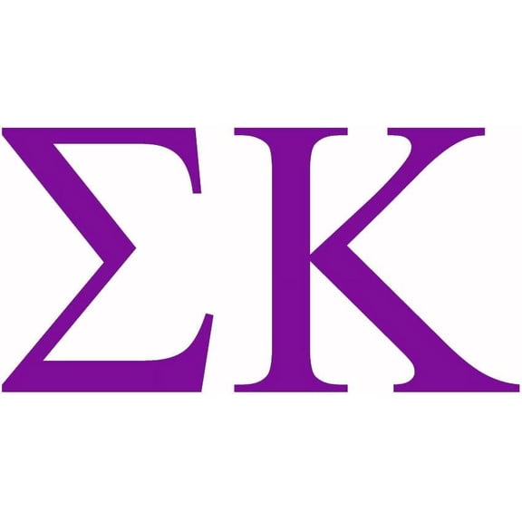 5 Pack - StickerDad Sigma Kappa (Officially Licensed Product) Size: 4", Color: Purple - Windows, Walls, Bumpers, Laptop, Lockers, etc.