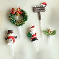 thumbnail image 1 of 5 Pack Santa Claus Merry Christmas Cake Toppers Resin Little Figurine Cane Snowman Deer Christmas Tree Cake Topper Picks for Merry Christmas Theme Holiday Party Cake Decorations Supplies, 1 of 7