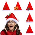 thumbnail image 1 of 5 Pack Santa Hat, Santa Hats for Adults Christmas Hats Plush Red Velvet Santa Hats Bulk for Adults Men Women Kids Christmas Party Favors Holiday Props, 1 of 9