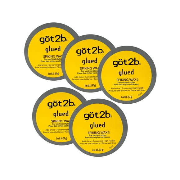 5 Pack Schwarzkopf got2b Glued Spiking Hair Wax 2 Ounce